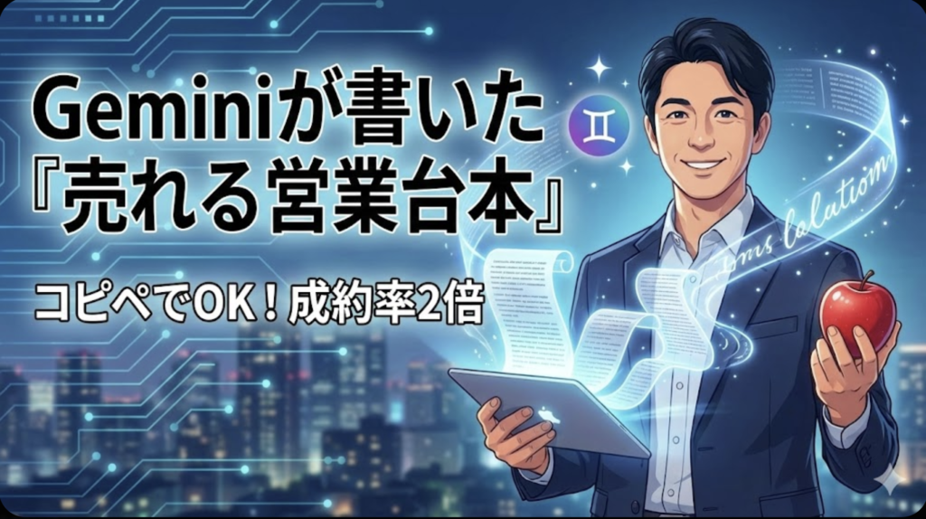 Geminiが書いた「売れる営業台本」コピペでOK！成約率2倍